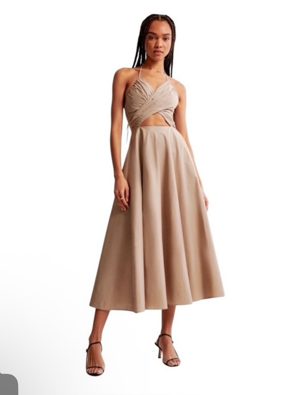 Abercrombie and Fitch Crossover Bodice Midi Dress. M